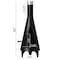 Gardenised 50-in. Black Outdoor Metal Wood Burning Chiminea, Patio Heater Fire Pit, w/Fire Pit Poker Handle QI004662 - alternate 2